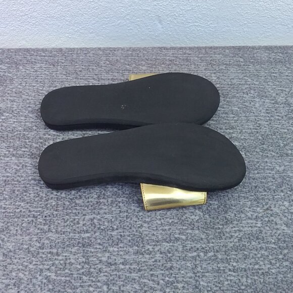 Michael Kors Gold with Black Letters Slides--Boiler UP - Picture 4 of 7